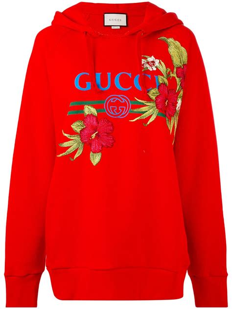 gucci hoodie red